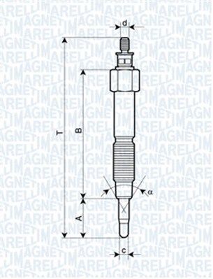 MAGNETI MARELLI Свеча накаливания 062900093304